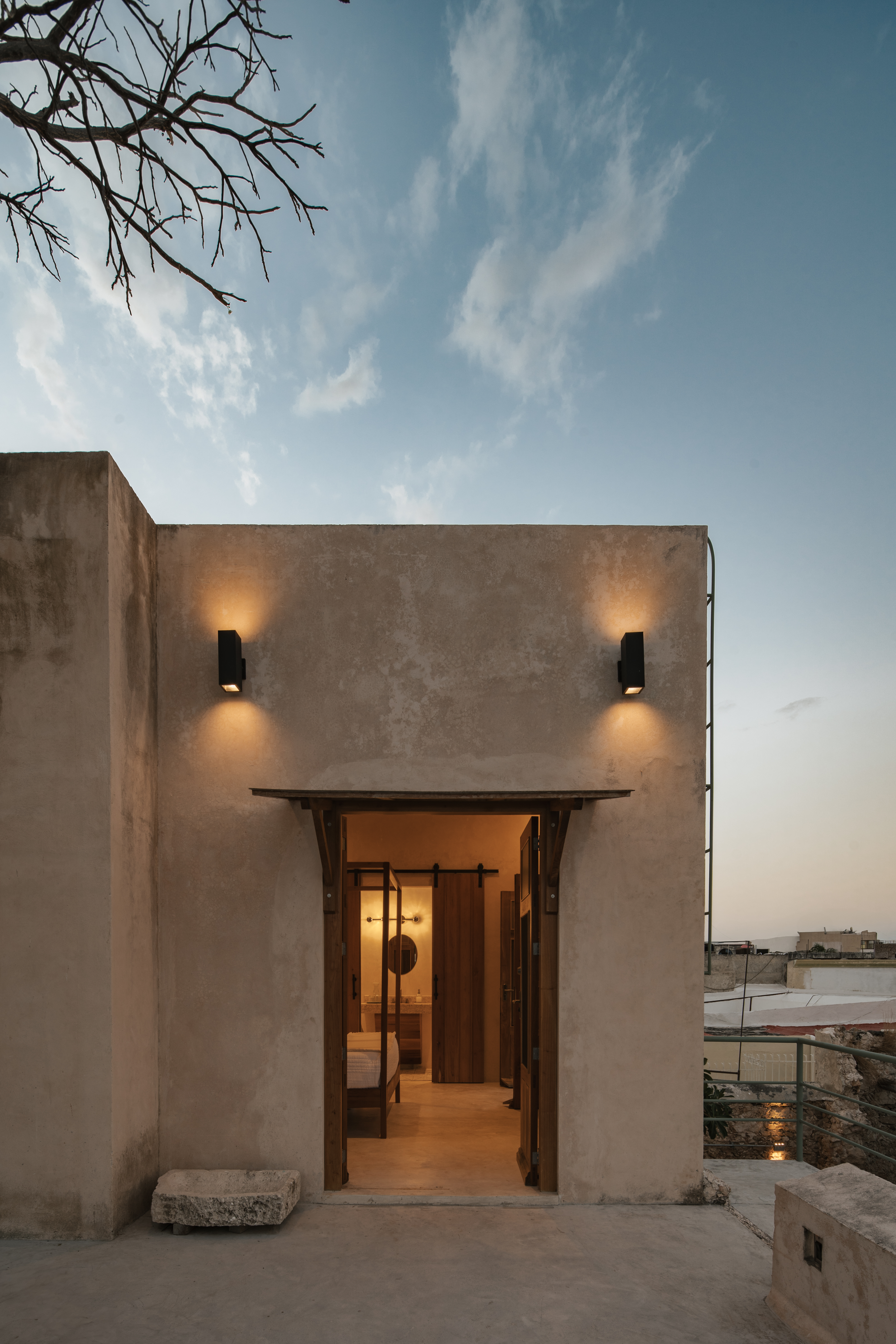 Arco colonial interior de Casa Zotz — Casonas MX, arquitectura patrimonial en Campeche
